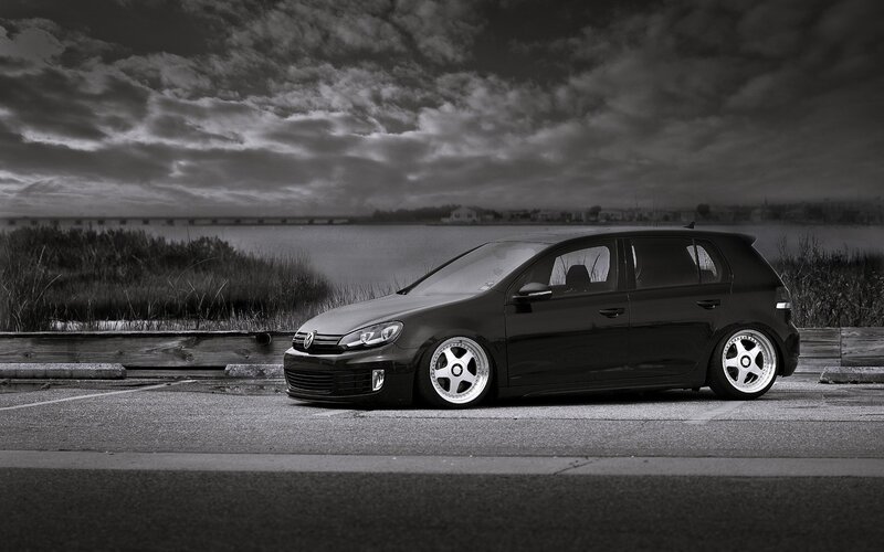 Black Hatchback Car — Dramatic, Photograph