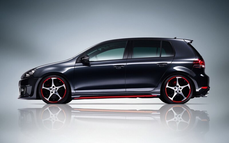 black hatchback car side view