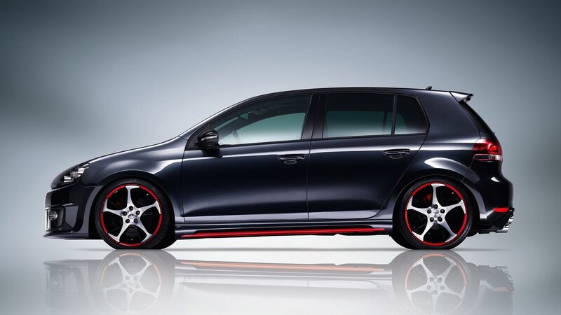 black hatchback car side view
