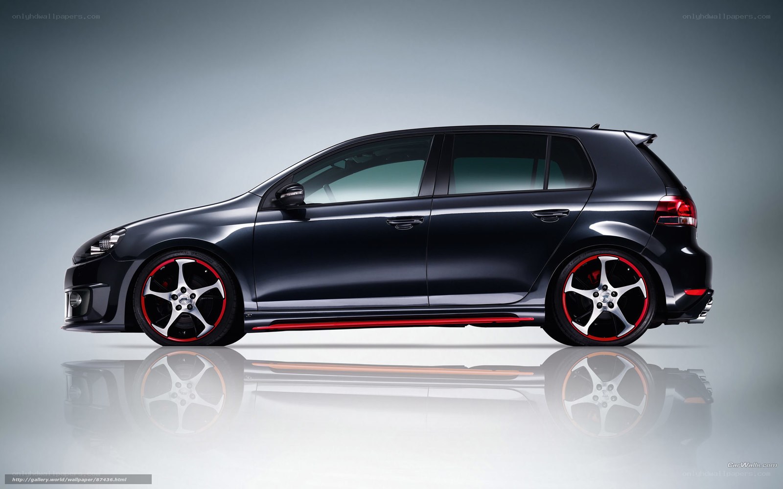 black hatchback car side view