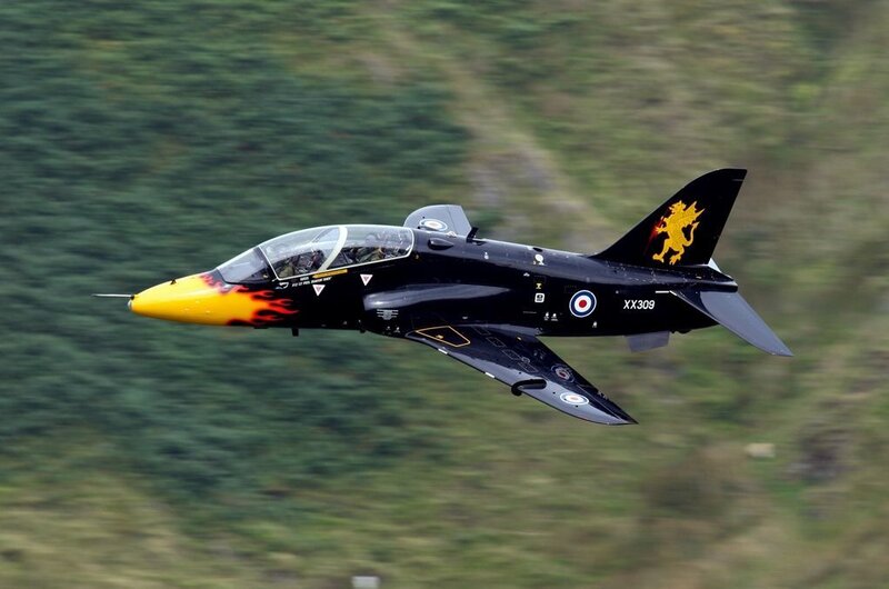 Black Hawk jet in flight