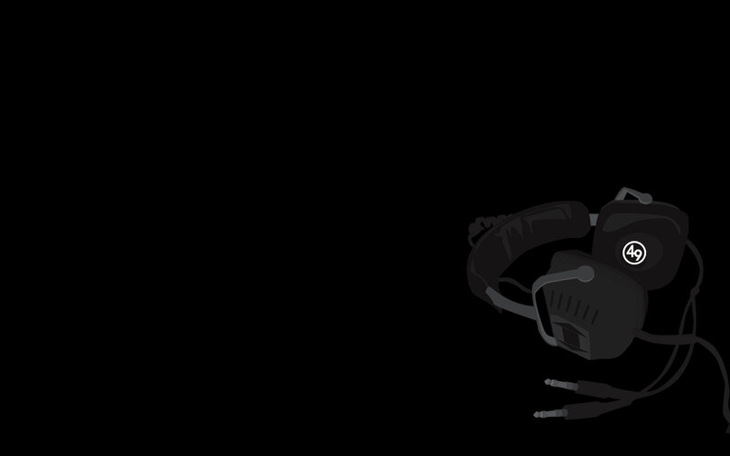 Black Headphones on Black — Minimalist