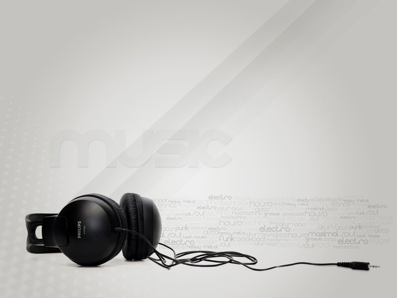 Black headphones on white background