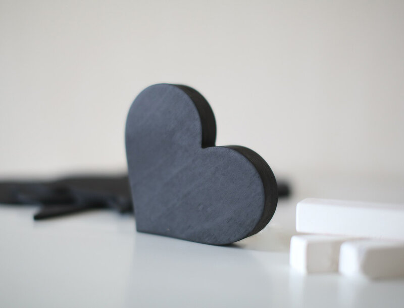 Black Heart Shape — Minimalist