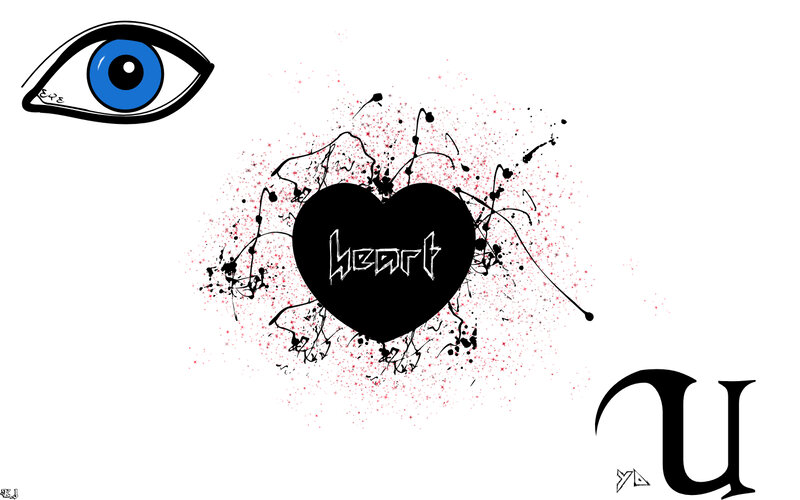 Black Heart with Splatters