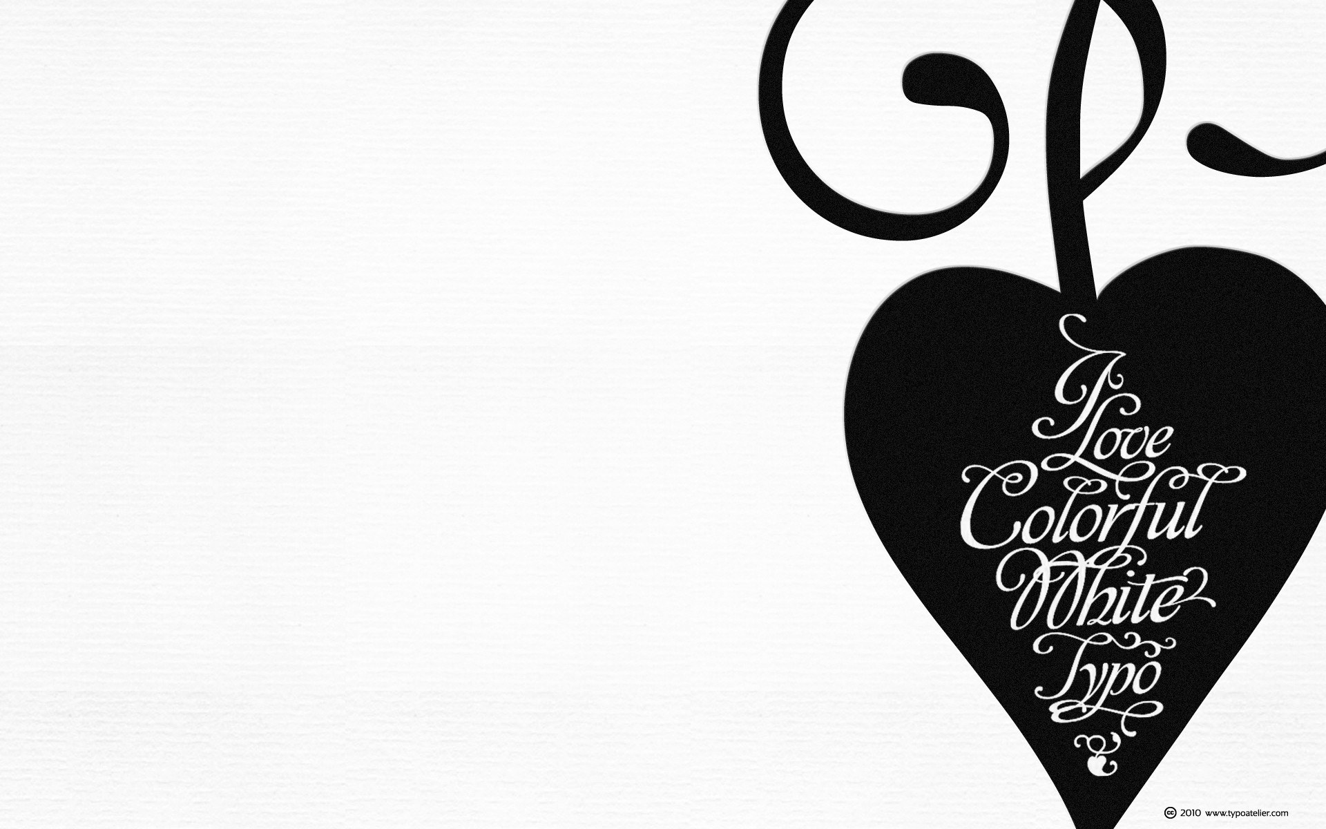 black heart with white text