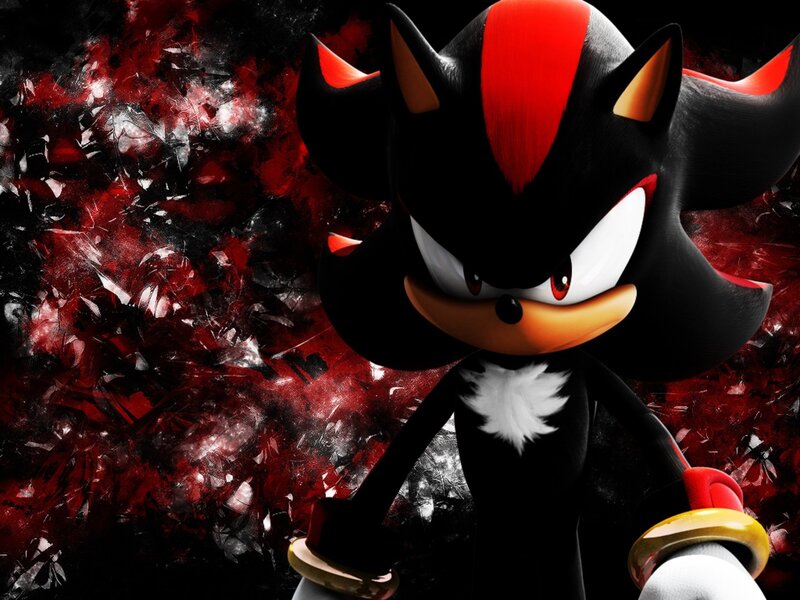 Black Hedgehog Character — Dark, 3d Render, Red Spikes