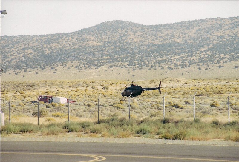 Black Helicopter in Desert