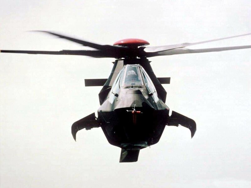Black Helicopter in Flight — Neutral