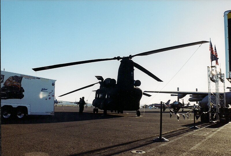 Black Helicopter on Tarmac — Outdoor