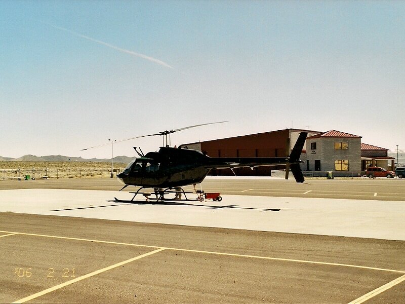 Black Helicopter on Tarmac