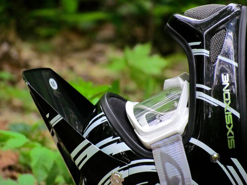 black helmet with goggles