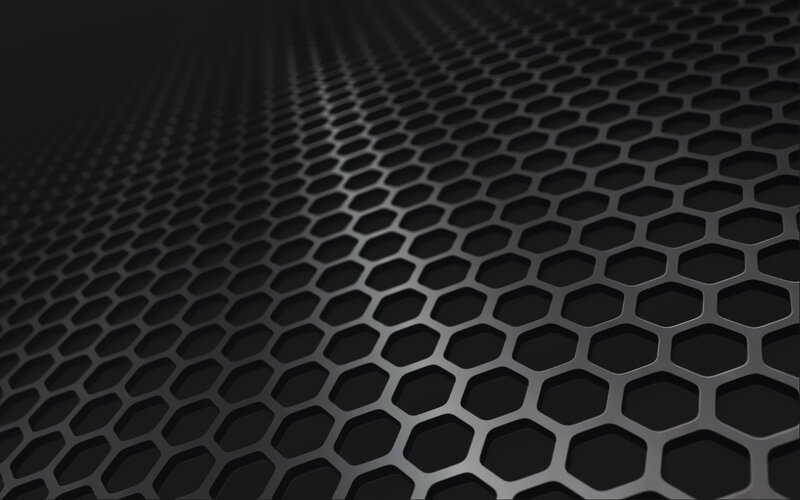 Black Hexagonal Mesh — Dark