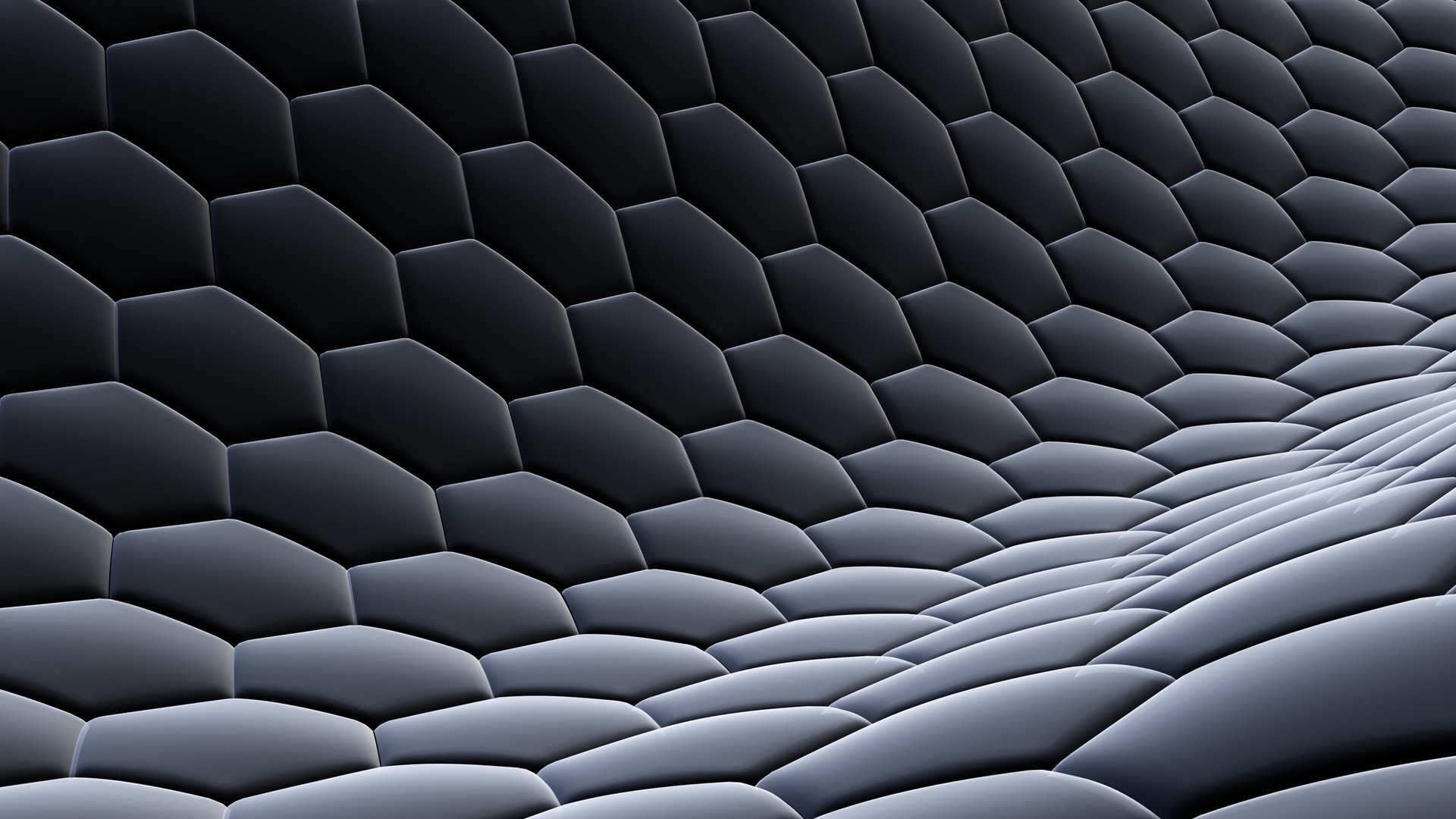 black hexagonal pattern