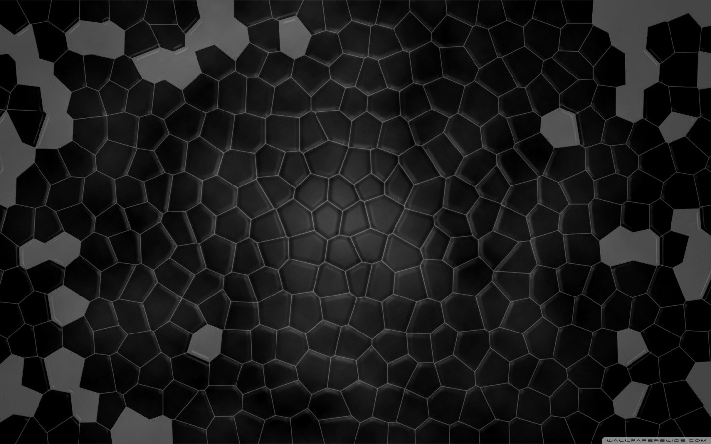 black hexagonal pattern