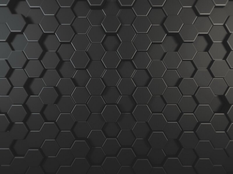Black Hexagonal Pattern — Minimalist, 3d Render