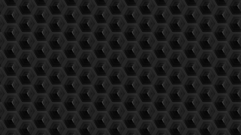 Black Hexagonal Pattern — Minimalist, Abstract