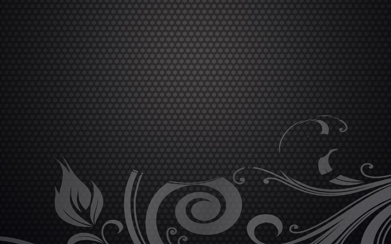 Black Hexagonal Pattern — Minimalist