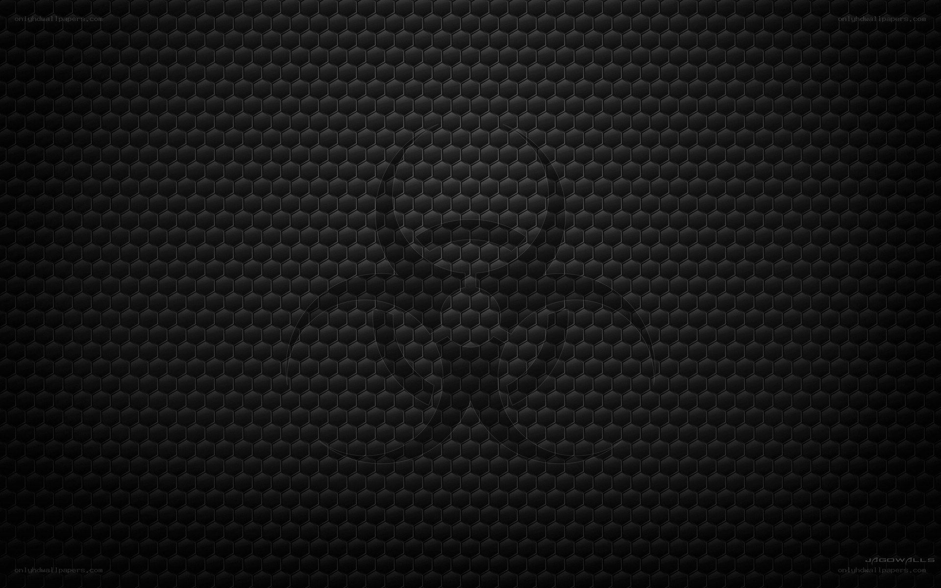 black hexagonal pattern with biohazard symbol