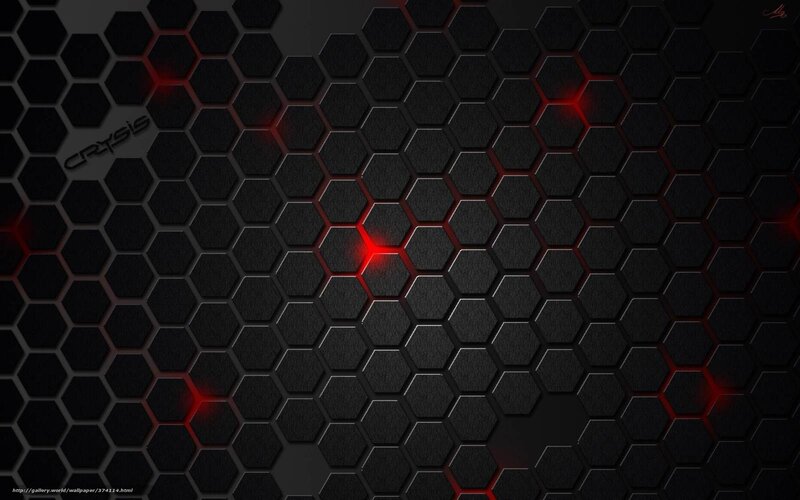 black hexagonal pattern with red lights