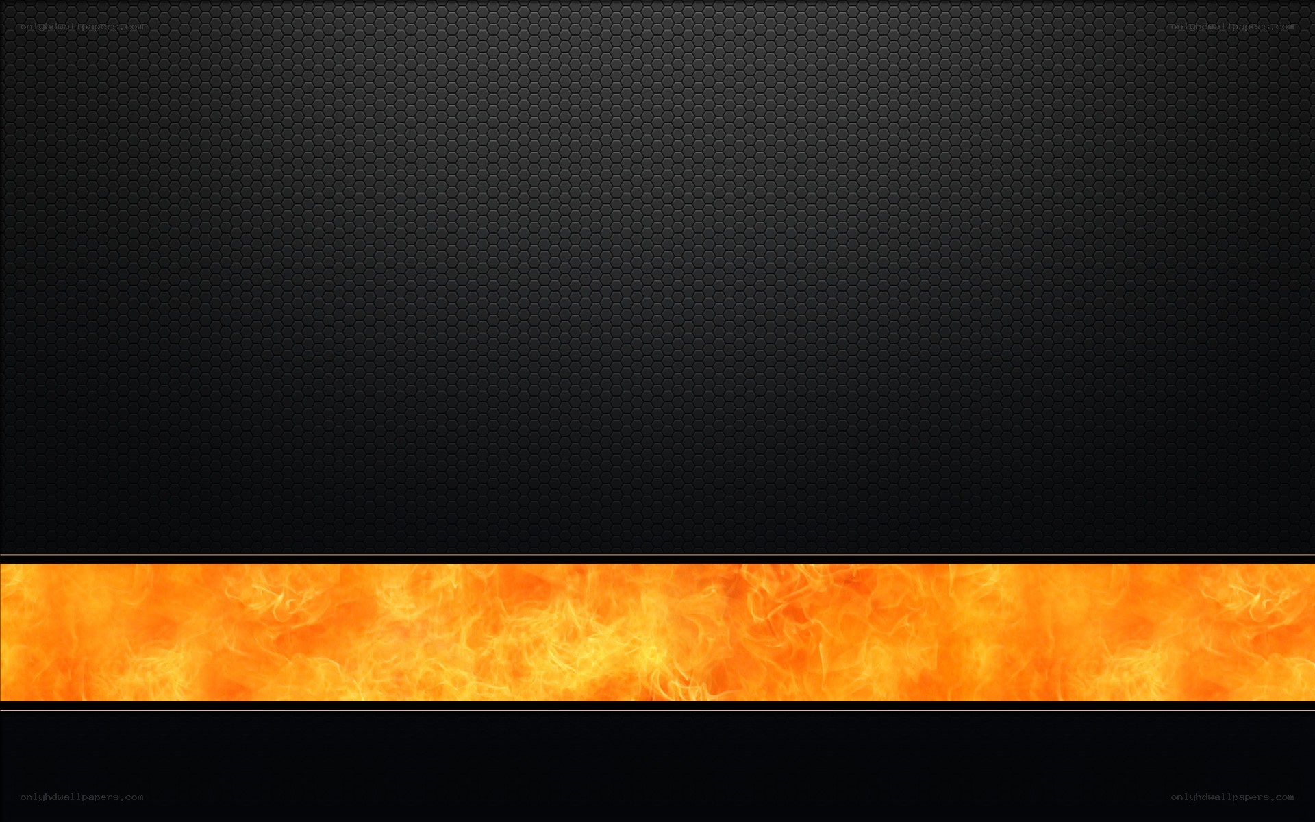 black hexagonal texture with fire