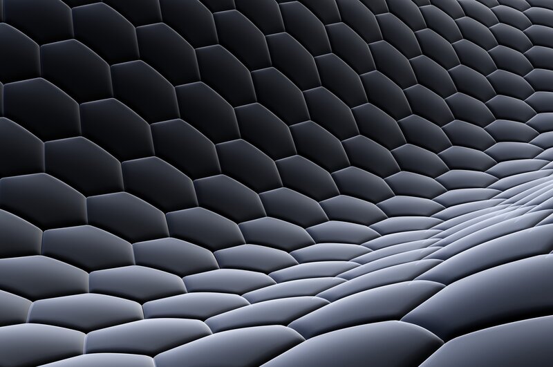 Black Hexagonal Tiles — Abstract, 3d Render