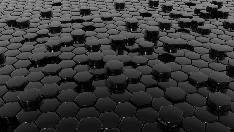 Black Hexagonal Tiles — Dark