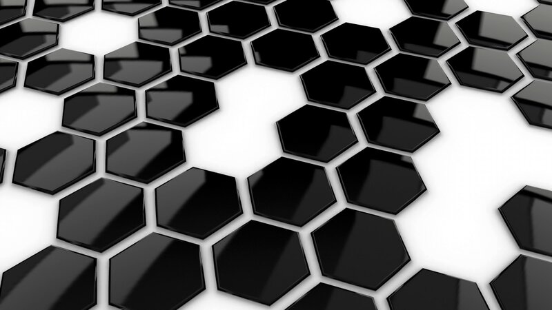 Black Hexagonal Tiles — Minimalist