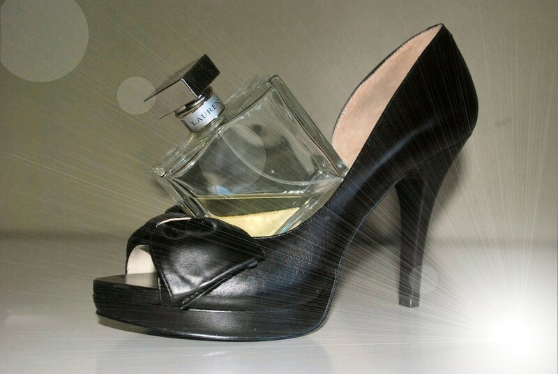 Black High-heeled Shoe — Dramatic, Photograph