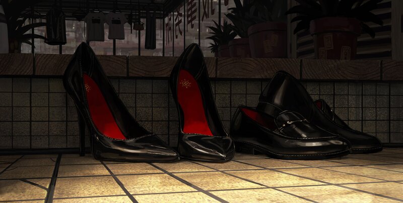 Black High-heeled Shoes — Dark