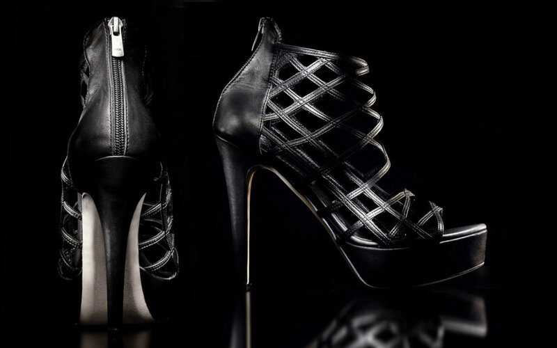 Black High-heeled Shoes — Dramatic, Photograph
