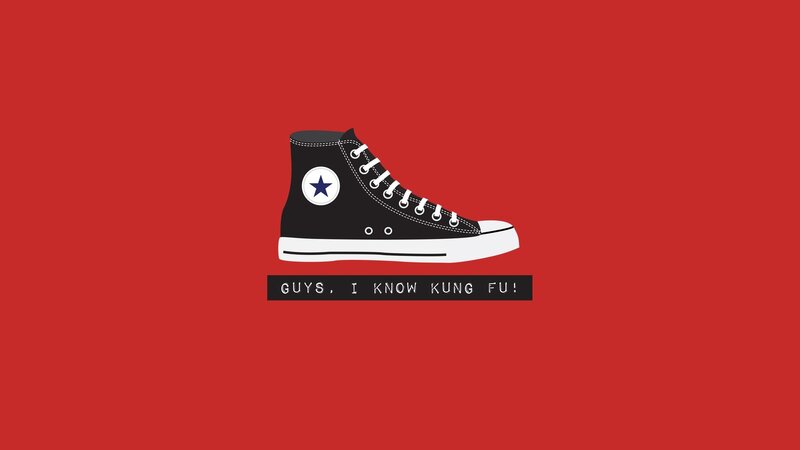 Black High-top Sneaker — Red