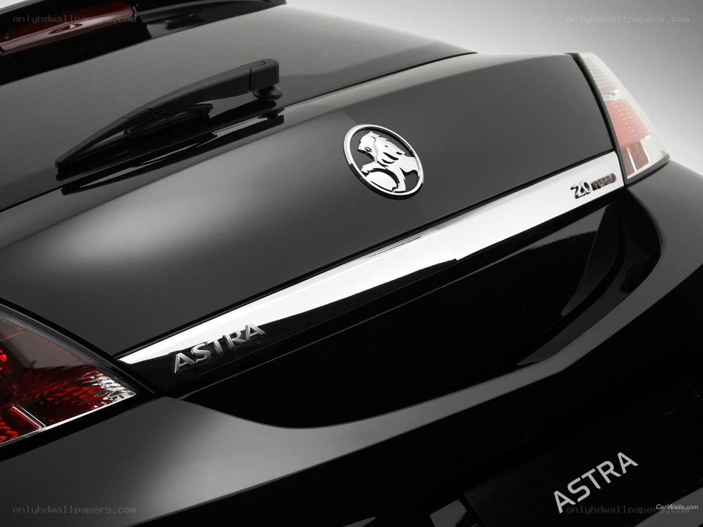 Black Holden Astra rear view