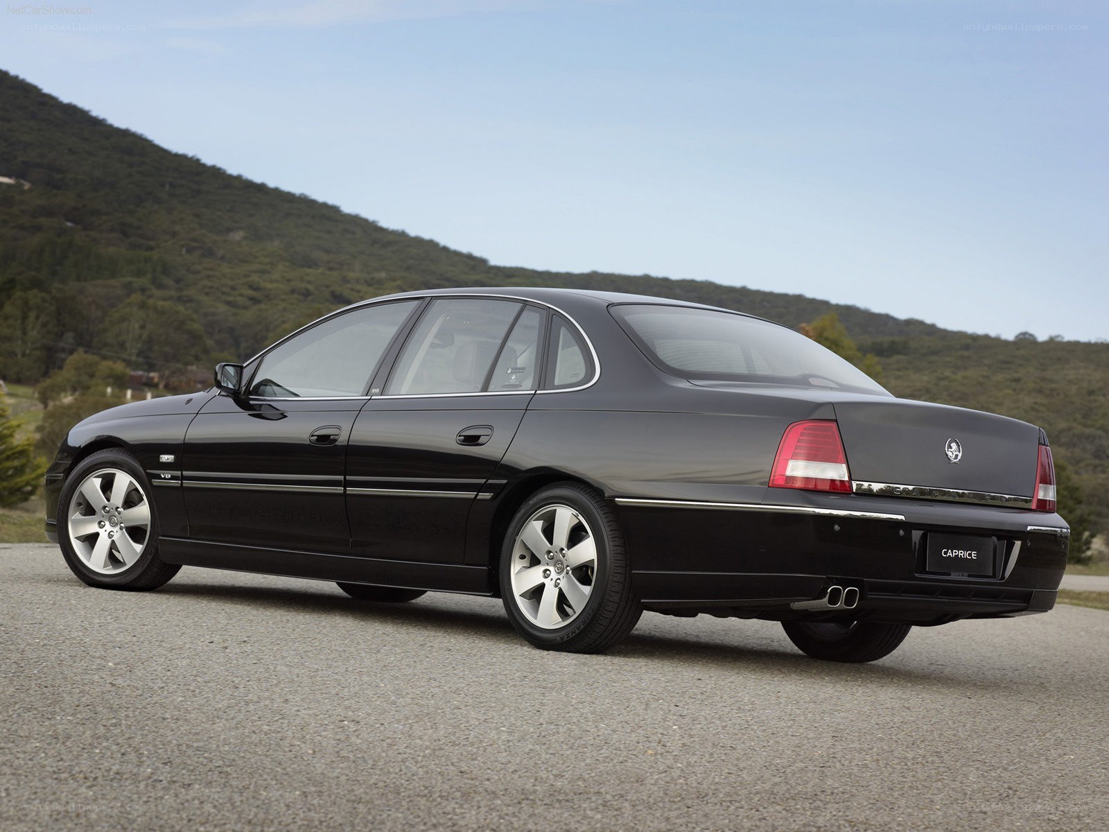 black Holden Caprice sedan