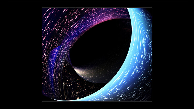 Black Hole Accretion Disk — Blue, Dramatic, Digital Art, Stars