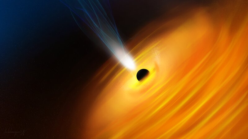 Black Hole Accretion Disk — Orange