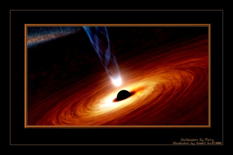 Black Hole Accretion Disk — Red, Dramatic, Night