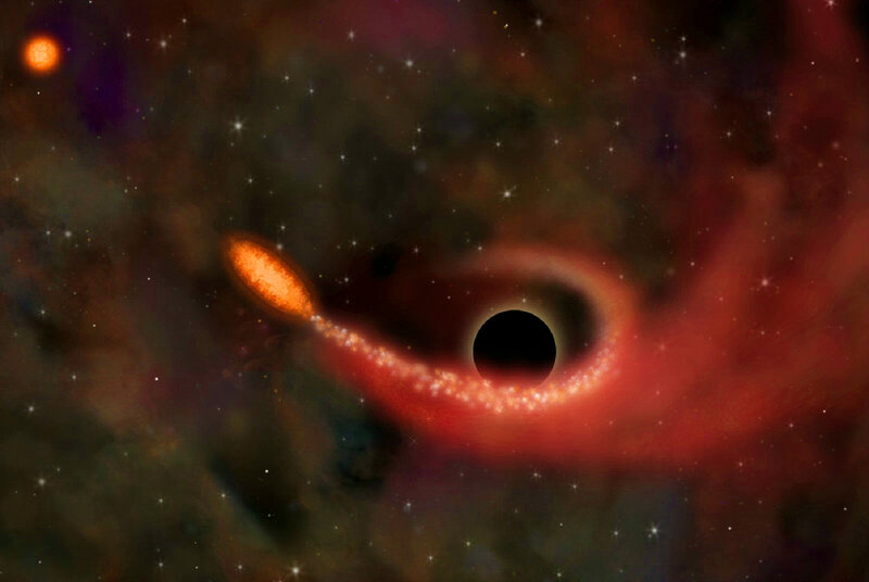 Black Hole Accretion Disk — Red
