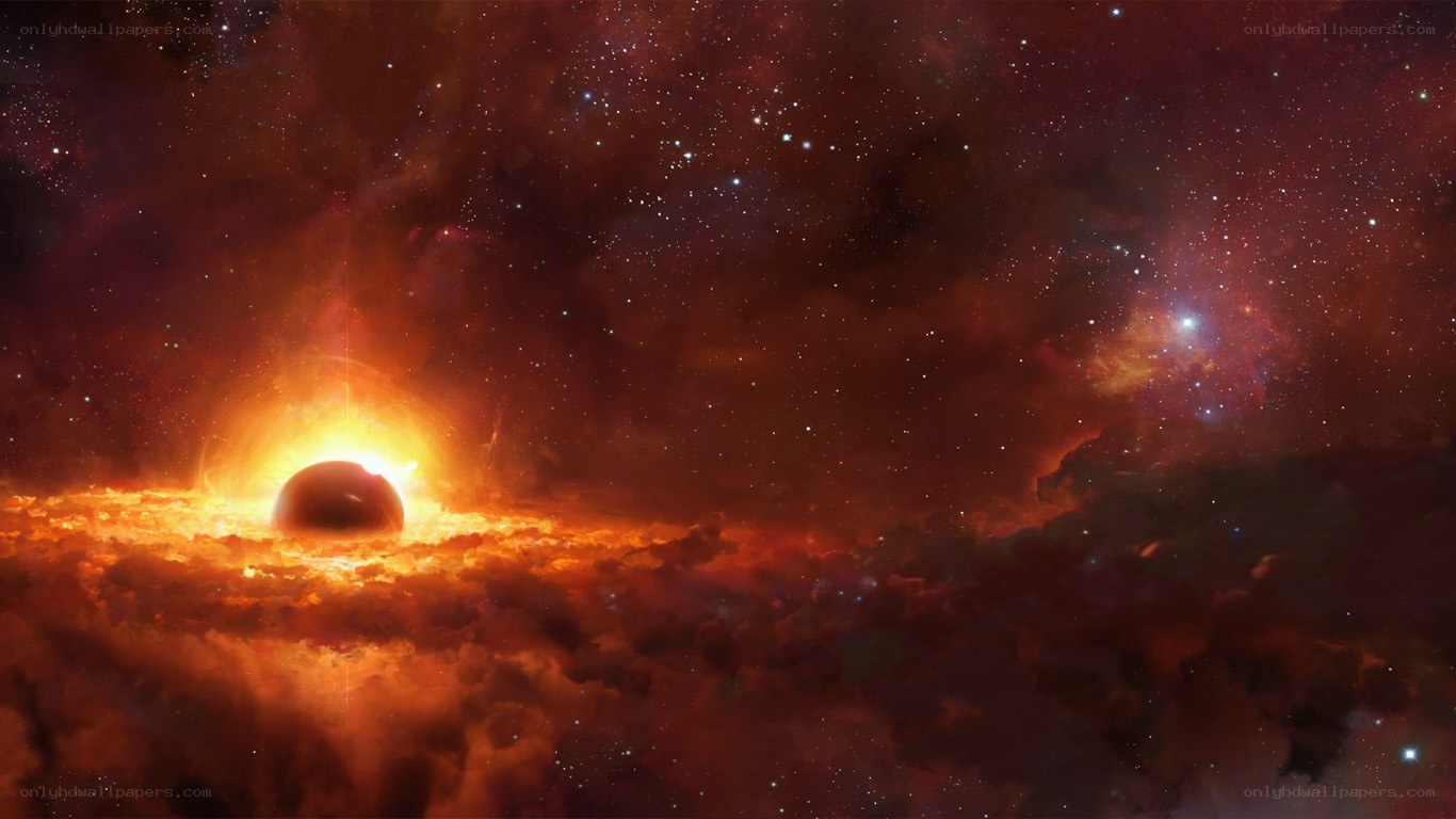 Black hole in a nebula