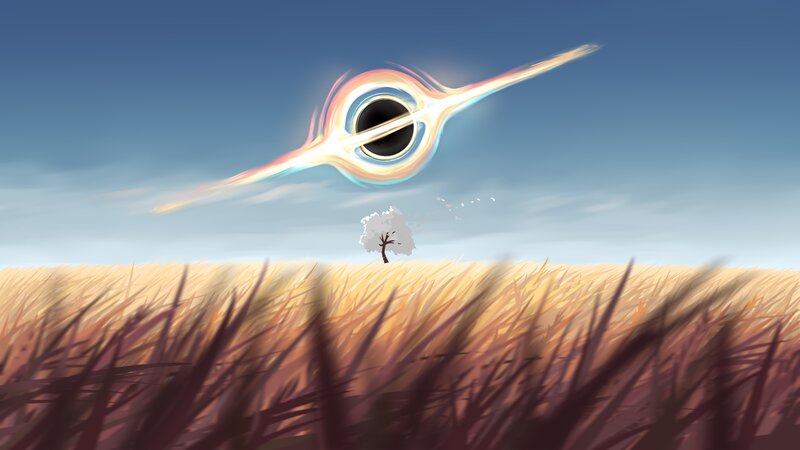 Black Hole in Sky — Blue