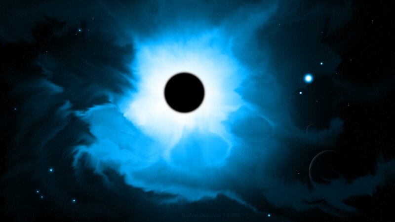 Black Hole in Space — Blue, Cosmic, Night