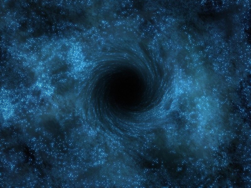 Black Hole in Space — Blue, Cosmic