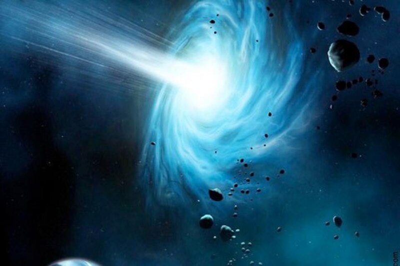 Black Hole in Space — Blue, Dramatic