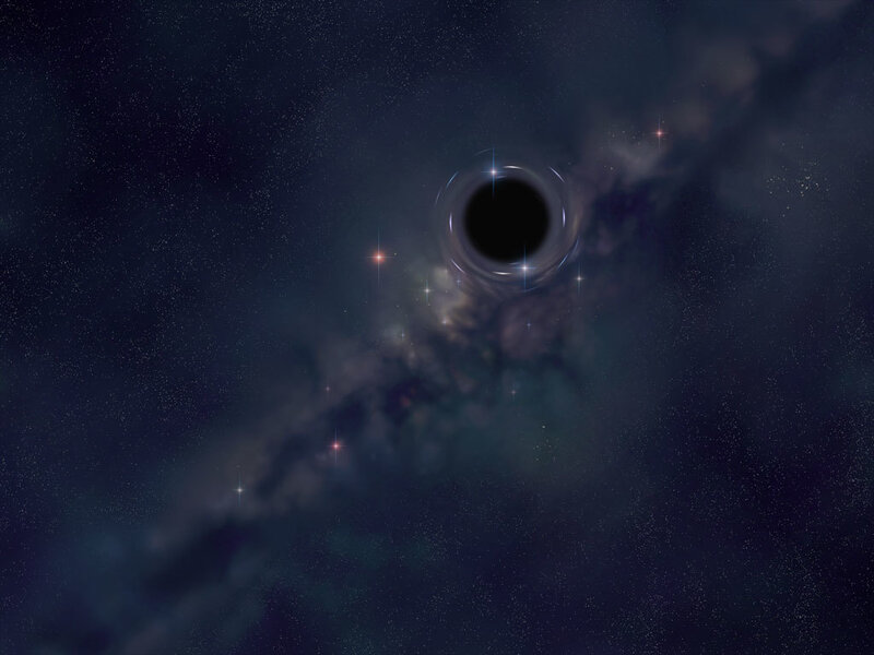 Black Hole in Space — Dark Blue