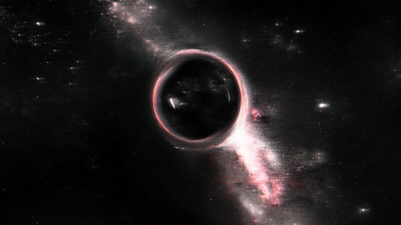 Black Hole in Space — Dramatic, Digital Art, Stars