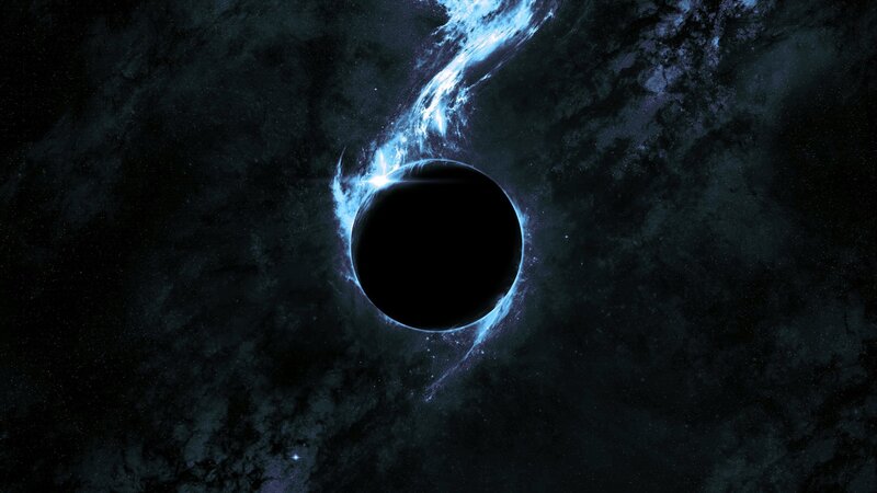 Black Hole in Space — Dramatic, Night, Digital Art, Stars