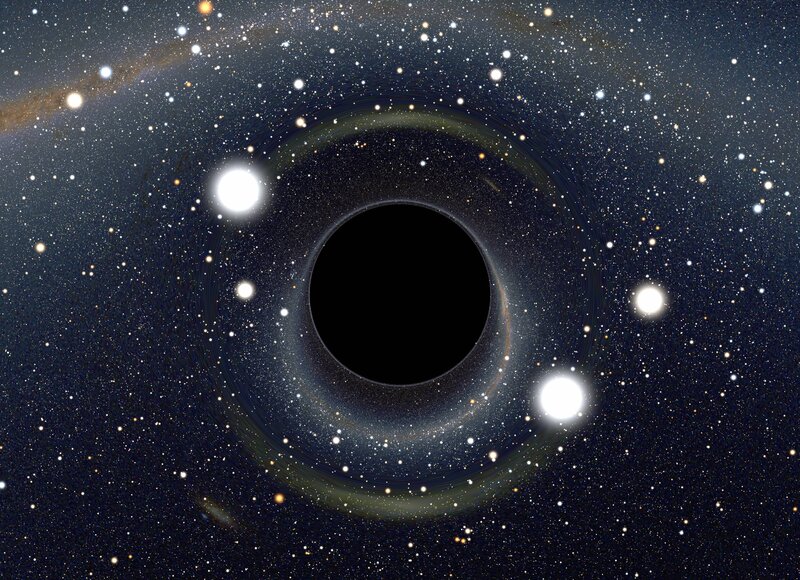 Black Hole in Space — Dramatic, Night, Digital Art