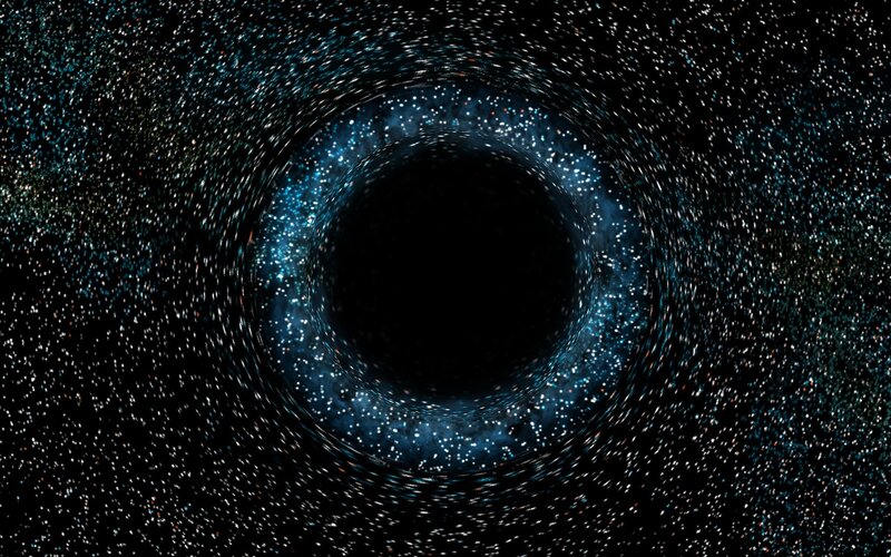 Black Hole in Space — Night