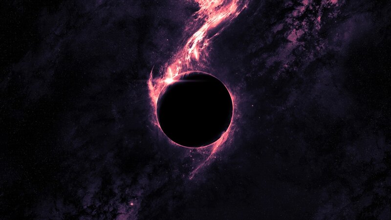 Black Hole in Space — Purple, Dramatic, Night