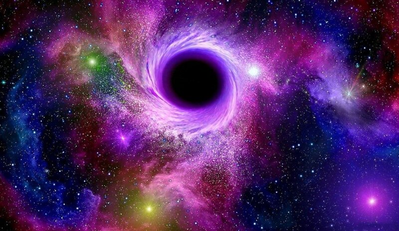 Black Hole in Space — Purple
